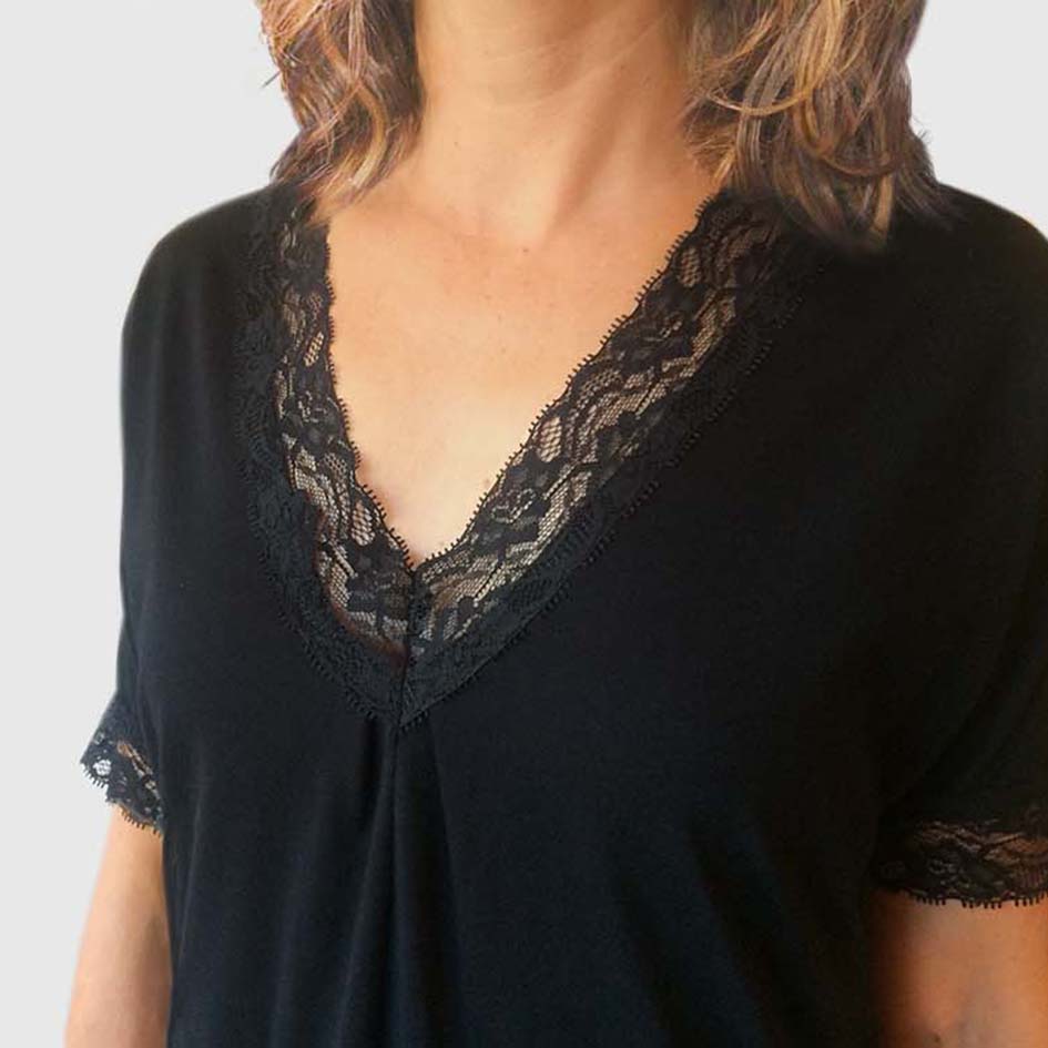 Plus size nighties Australia. Organic cotton and lace nightgown made in Australia.