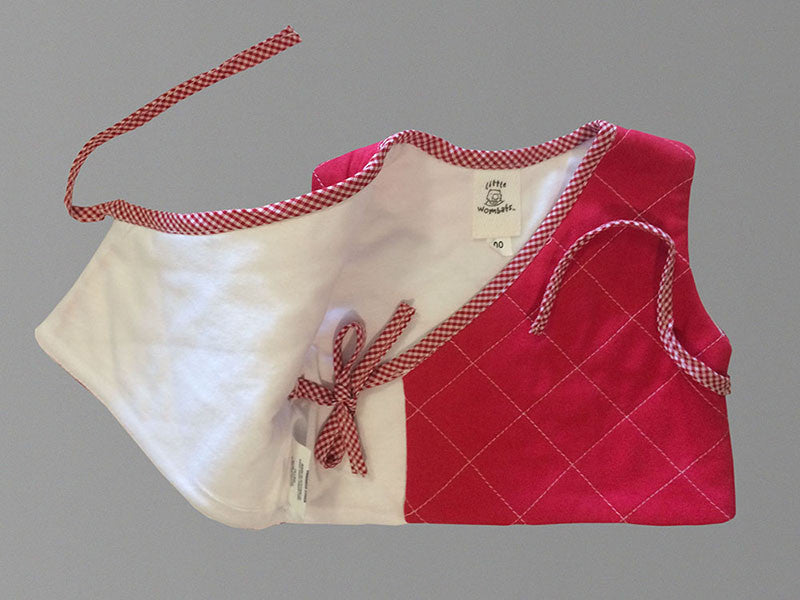 Little Wombats Organic Cotton Quilted Vest with Gingham Trim