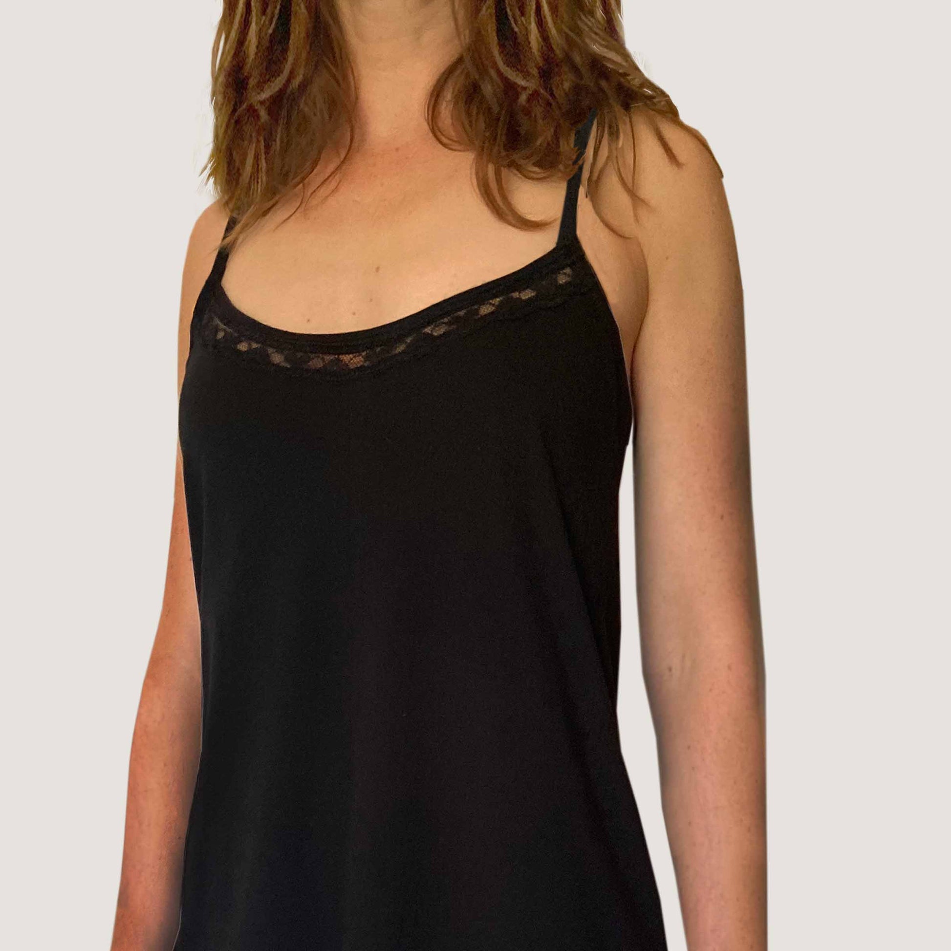 Womens nighties Australia. Cotton and lace nightgown made from certified organic cotton.