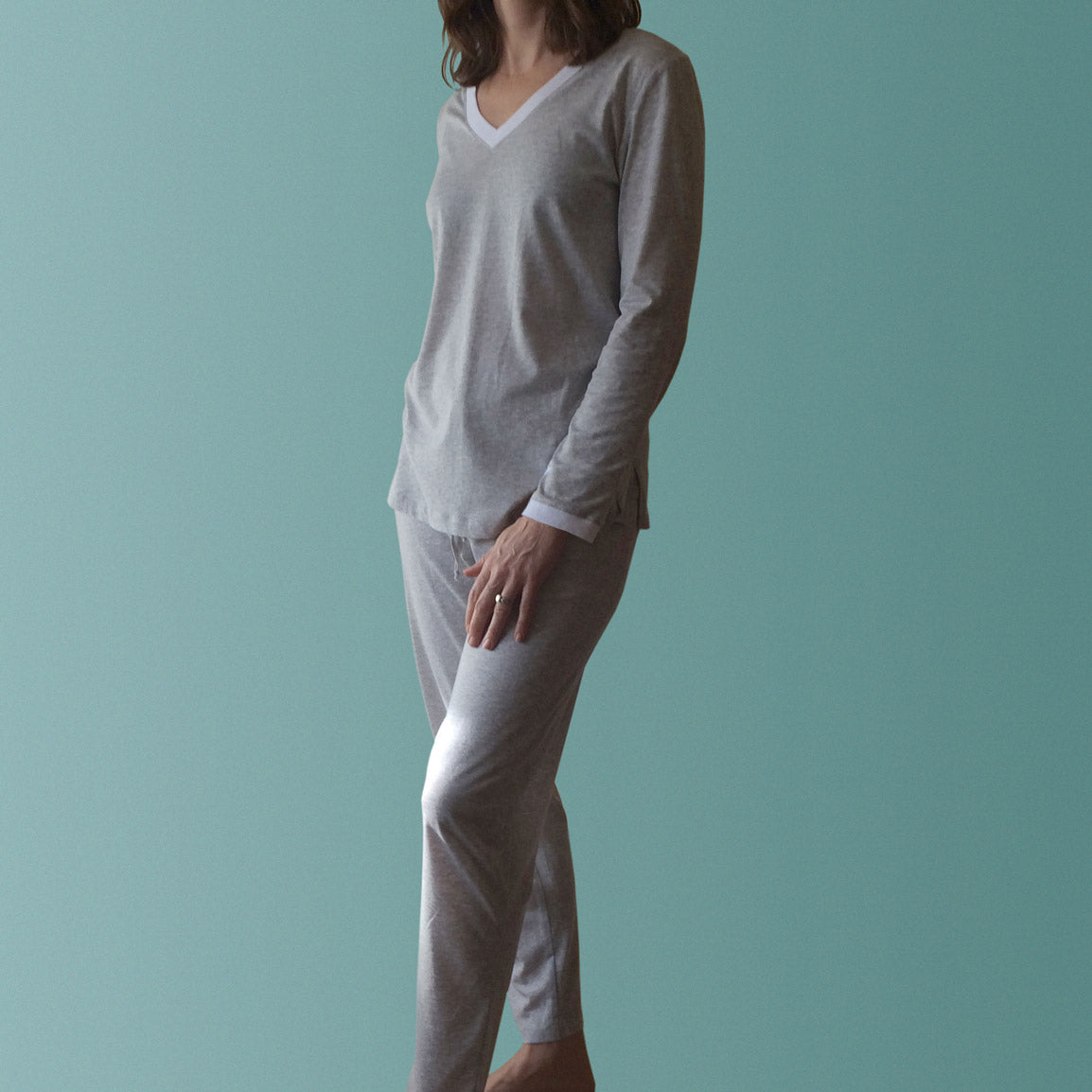 Organic cotton pyjamas Australia. These womens pyjamas are made from certified organic cotton jersey.