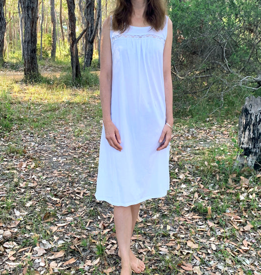 Moorea Organic Cotton Nightgown - White