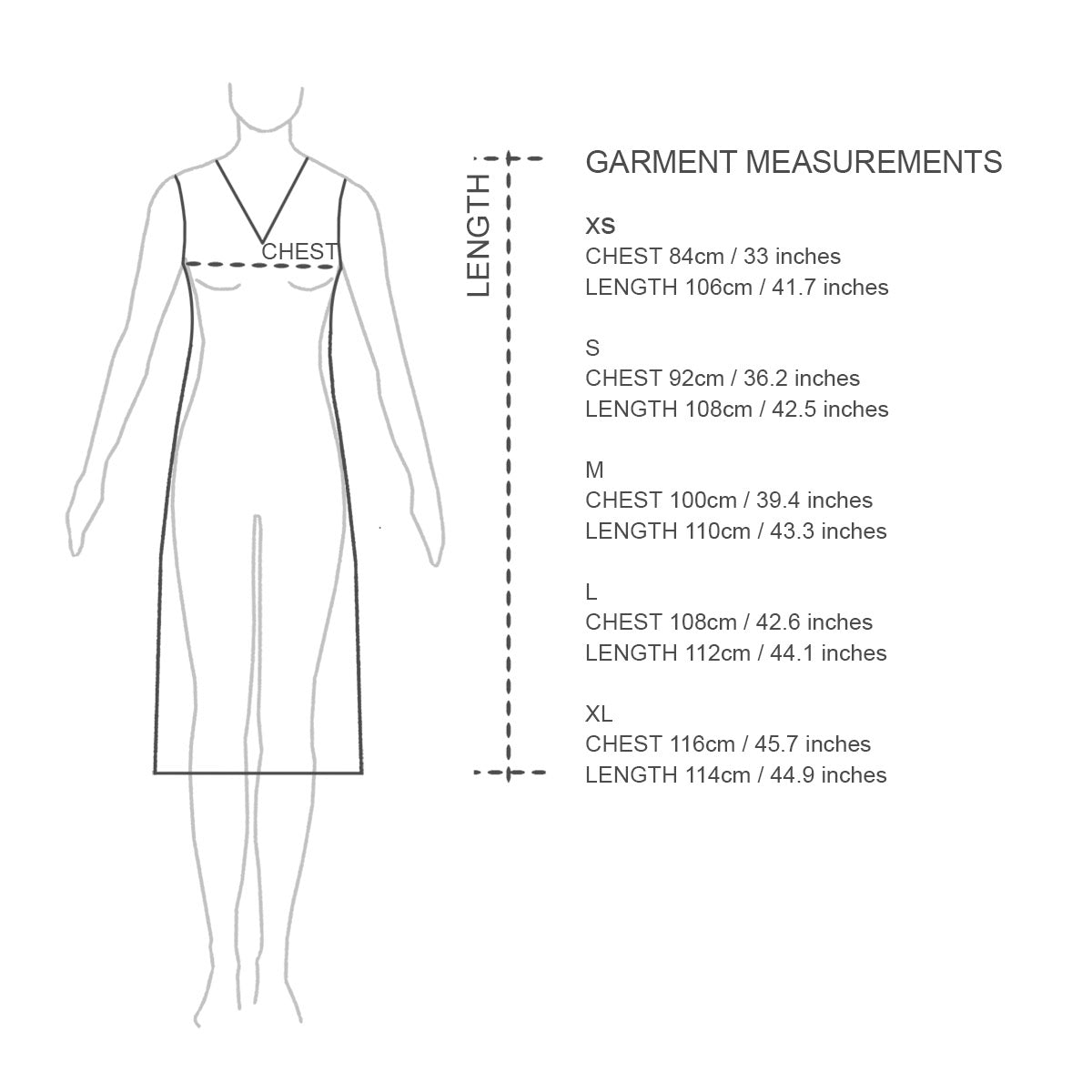 Sizing Chart. Plus size sleepwear. Buy nighties online Australia
