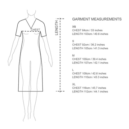 Sizing Chart. Plus size nighties Australia. Organic cotton and lace nightgown made in Australia.