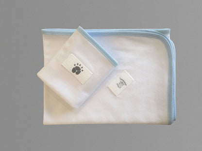 Little Wombats Organic Cotton Lightweight Blanket and Double Layered Burp Cloth