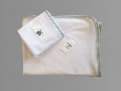 Little Wombats Organic Cotton Lightweight Blanket and Double Layered Burp Cloth