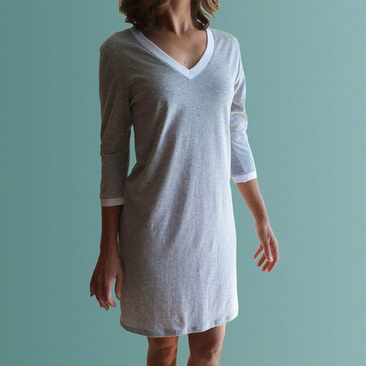 Womens cotton nighties Australia. Organic cotton and lace nightgown made in Australia.