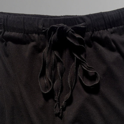 Black organic cotton shorts. Sleepwear shorts. Australian pyjamas. Ethical and organic sleepwear Australia. Online sleepwear Australia.